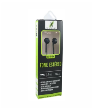 Fone De Ouvido Para Celular Com Fio Preto